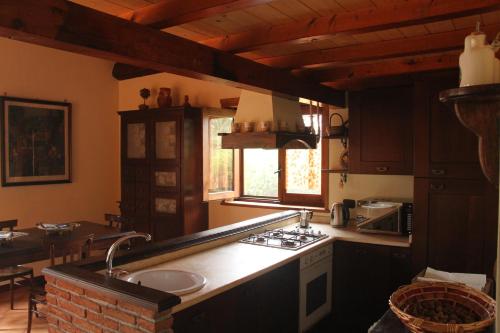 Köök või kööginurk majutusasutuses Mount Etna Chalet