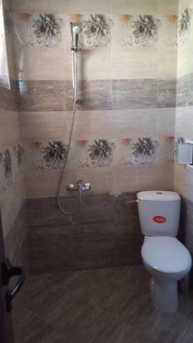 W łazience znajduje się prysznic i toaleta. w obiekcie Sirakovata Kushta w mieście Saparewa Banja