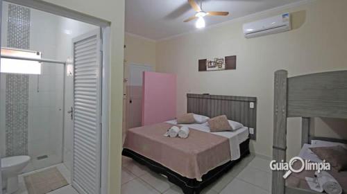 Katil atau katil-katil dalam bilik di Pousada Flat di Antoninni