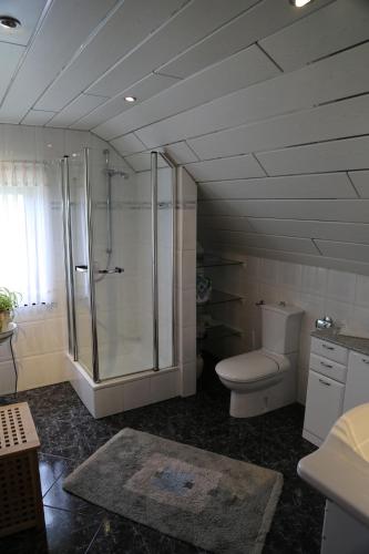 Kylpyhuone majoituspaikassa Ferienwohnung Weitblick