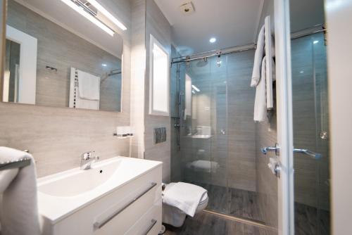 Koupelna v ubytování Hotel Stanica Ravno