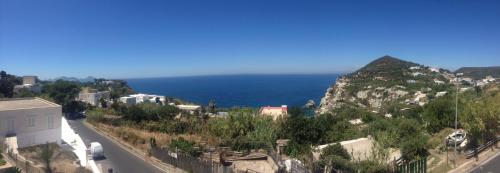 a view of a town with the ocean in the background at Casa vacanza in Ponza