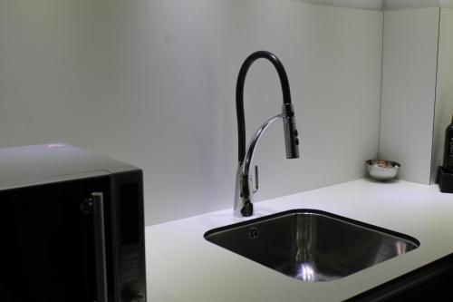 Dapur atau dapur kecil di Apartaments y Habitacions Entre Volcans