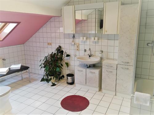 Een badkamer bij Moselhotel Ludwigs