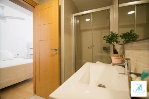 Kúpeľňa v ubytovaní Apartamentos Seven Village