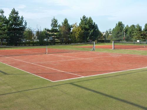 Instalaciones para jugar a tenis o squash en Villa in Maaspark with Sauna and Lake Views o alrededores
