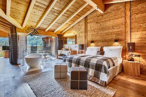Koupelna v ubytování Hotel Fanes