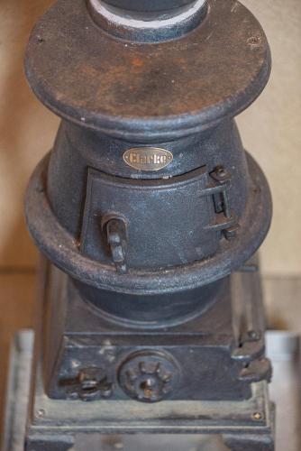 an old stove is sitting on top at Craven Shepherd Huts in Appletreewick