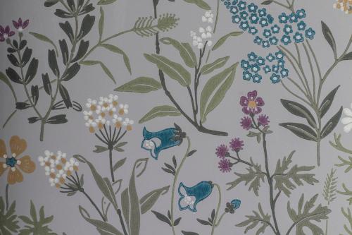 a pattern of flowers on a white background at Pennygate Lodge in Craignure