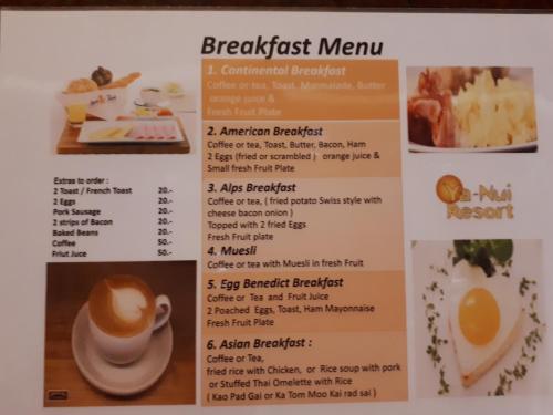 Các lựa chọn bữa sáng cho khách tại Ya Nui Resort - SHA EXTRA Plus