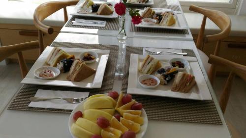 a table with several plates of food on it at Young Stay 好漾 in Luodong