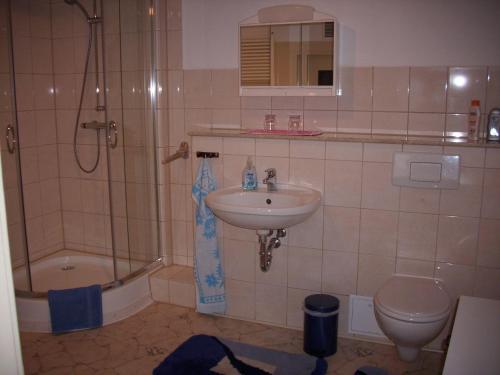 Ein Badezimmer in der Unterkunft Ferienwohnung Wernitz