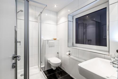 Koupelna v ubytování Hotel La Scala