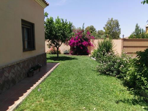 Taman di luar Casa Rural Orégano