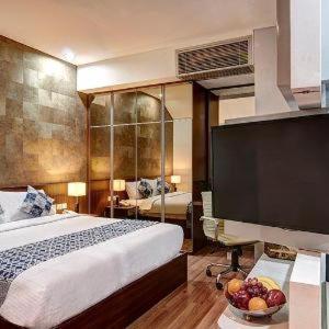 Tempat tidur dalam kamar di Sampit Residence Managed by FLAT06