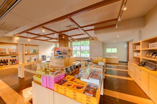 a store with a lot of boxes in a room at Kyukamura Ibusuki in Ibusuki
