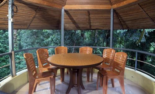 Balkón nebo terasa v ubytování Aranya Jungle Resorts