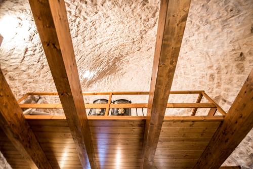 a room with two bunk beds in a attic at Astra in Alberobello