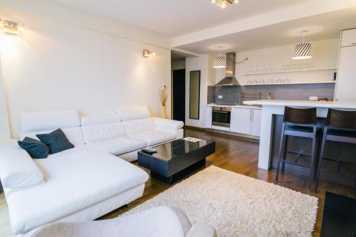 Kuchyňa alebo kuchynka v ubytovaní Luxury Downtown Apartments