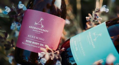 a bottle of wine sitting next to a bottle of wine at Aelia Wellness Retreat in Nicosia