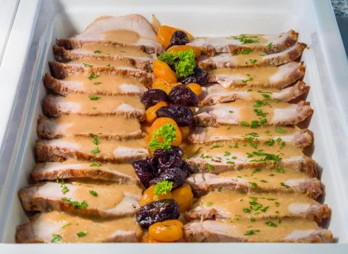 a plastic container filled with meat and vegetables at H10 Casa del Mar in Santa Ponsa