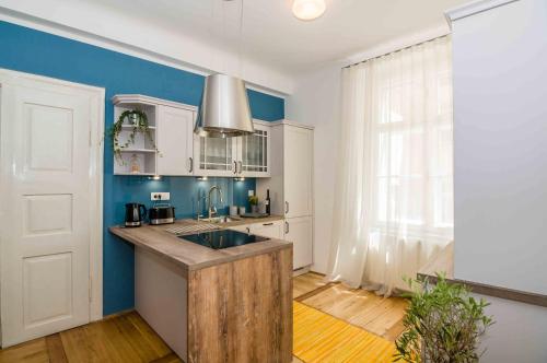 Dapur atau dapur kecil di Elegant Central Apartment