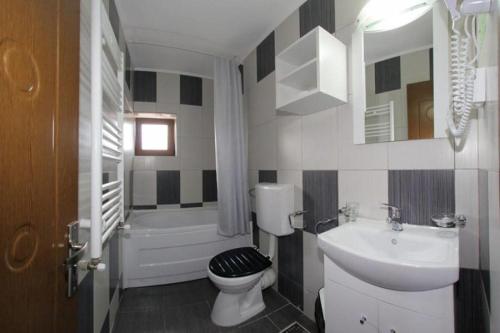 Koupelna v ubytování Casa de Vacanta Marjacu