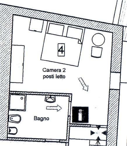 a floor plan of a house at Agriturismo Podere Villa Alessi in Cinto Euganeo