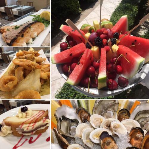 a collage of pictures of different types of food at Best Western Hotel Imperiale in Nova Siri Marina