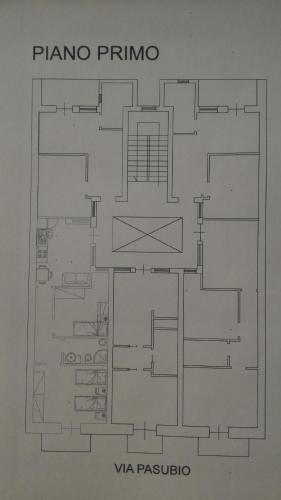 a drawing of a floor plan of a building at InBlu in Bari