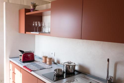 Kuchyň nebo kuchyňský kout v ubytování Residenza Corso Baccio