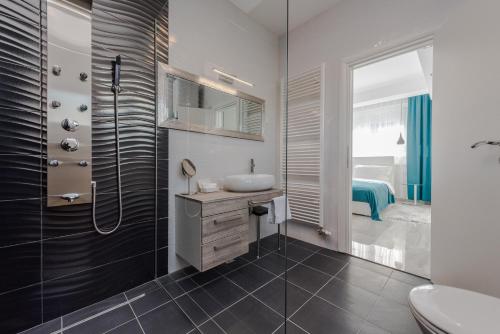 Koupelna v ubytování Luxury Apartments Villa Morea