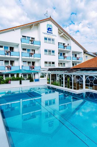 a view of the hotel from the pool at Thermalhotel Gass in Bad Füssing