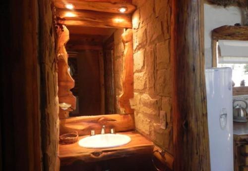 A bathroom at Costa Bonita Cabañas