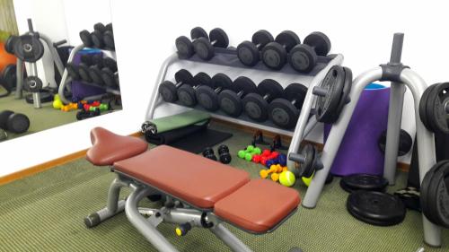 Fitness centrum a/nebo fitness zařízení v ubytování Hotel Tecadra