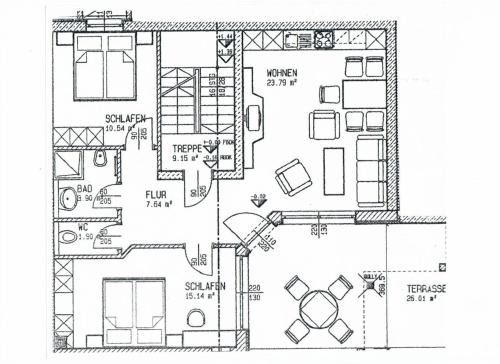 a floor plan of a house at Villa Michelle in Obergurgl