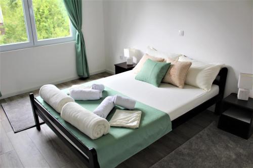 Postel nebo postele na pokoji v ubytování Apartments Čelopek