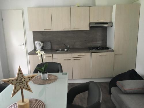 Dapur atau dapur kecil di Hotel Landgut Jungfleisch