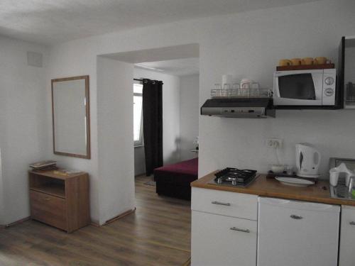 Dapur atau dapur kecil di Apartments Dobrinj
