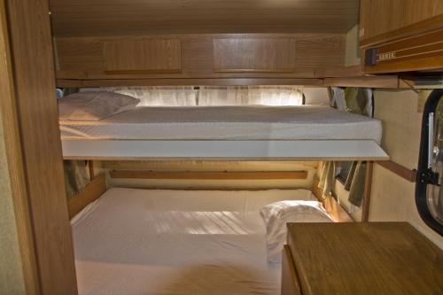 Tempat tidur dalam kamar di Camping Continental