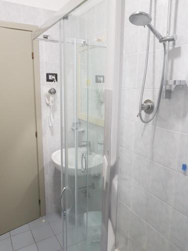 Koupelna v ubytování Hotel I Pini