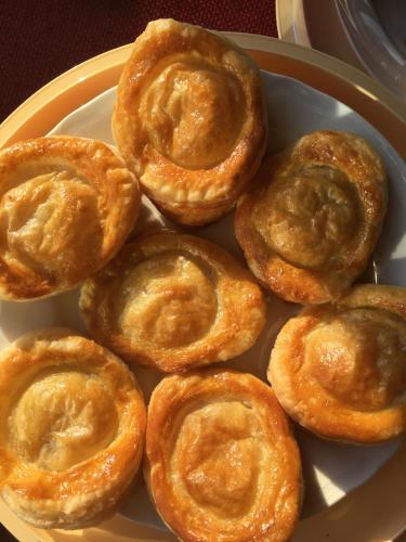 a plate of pastries on a table at Masseria Li Campi in Cavallino di Lecce