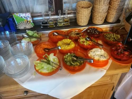 ファームステイの敷地内または近くでの食事または食べ物