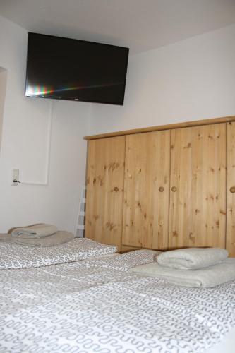 Postel nebo postele na pokoji v ubytování Muschelsucher