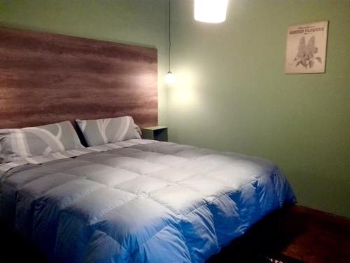 a bedroom with a large white bed in a room at Establecimiento Rural El Chañar in San Rafael