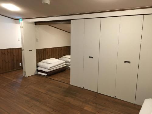 Ένα ή περισσότερα κρεβάτια σε δωμάτιο στο Villa Orange Cabin