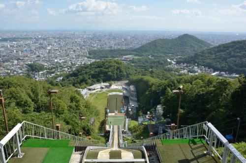 a view of a city from the top of a mountain at La'gent Stay Sapporo Odori Hokkaido in Sapporo