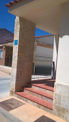 a group of stairs in front of a building at Casa Emma in Villamarciel