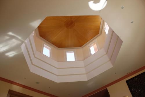 a room with a coffered ceiling with a wooden ceiling at The Marbella Heights Boutique Hotel in Marbella