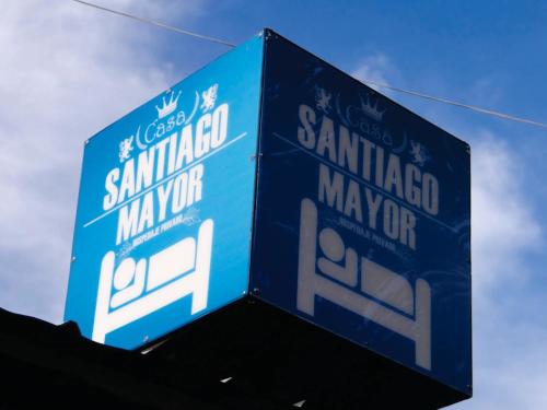 a sign for a santa margarita mayo at Casa Santiago Mayor in Cali